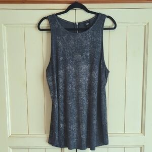 Mossimo Grey Metallic Top/Tunic Size XXL With Rear Zipper Closure